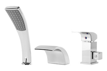 GRIFO DE BAÑERA DE 3 AGUJEROS CASCADE PARA BORDE DE BAÑERA S-1169 CROMO
