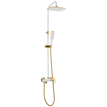 CONJUNTO DE DUCHA SENTINI SUPERFICIAL S-1191WG BLANCO/DORADO
