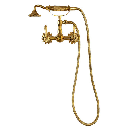 GRIFO DE BAÑERA ISABELLA DE DUCHA MURAL RETRO S-1183G DORADO
