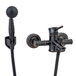 GRIFO DE BAÑERA DE PARED RETRO LAURA S-1182BV NEGRO