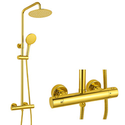 CONJUNTO DE DUCHA SENTINI EXTERNO CON TERMOSTATO S-1170G DORADO