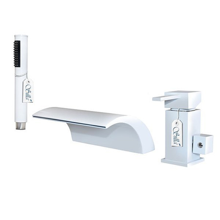 GRIFO DE BAÑERA CASCADE DE 3 AGUJEROS S-1006W BLANCO