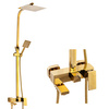 CONJUNTO DE DUCHA EXTERIOR CUBO S-1067G DORADO
